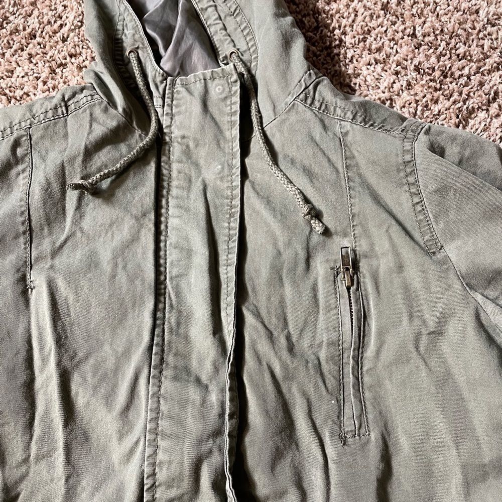 Ambiance medium army green utility jacket - Picture 8 of 10
